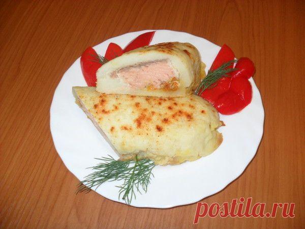 Картофельный рулет с красной рыбой. - УЮТНАЯ КУХНЯ - Группы Мой Мир