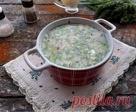 ​Окрошка с крабовыми палочками