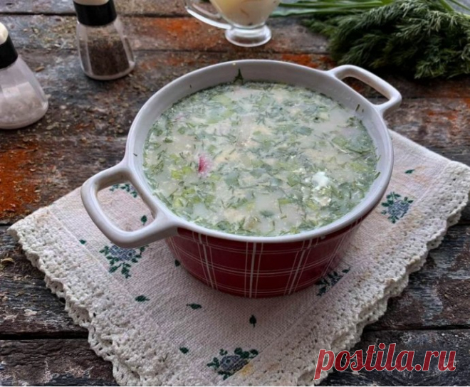 ​Окрошка с крабовыми палочками