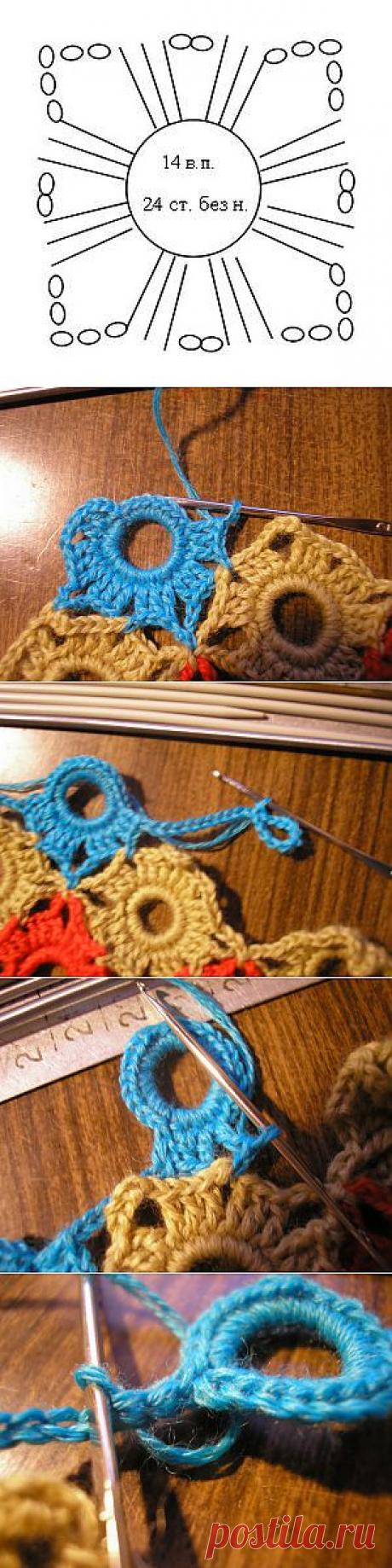 ЛЕГЕНДАРНЫЙ КВАДРАТ А. Кузнецовой --- часть 2... как соединять... пошаговые фото....