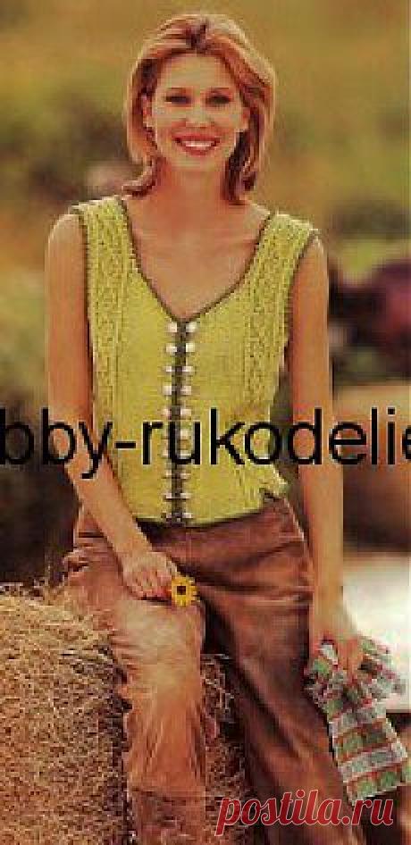 Хобби (рукоделие своими руками): вышивка, вязание » Архив блога » Жилет в деревенском стиле – вязание спицами