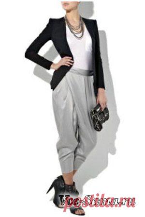 Выкройка женских штанов - Шаровары-султанки