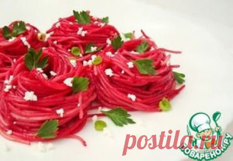 Спагетти со свекольным соусом - кулинарный рецепт