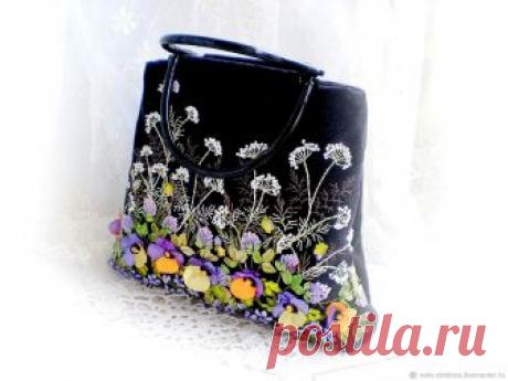 Сумка Ручной работы "Июльская ночь " – купить в интернет-магазине на Ярмарке Мастеров с доставкой Сумка Ручной работы &quot;Июльская ночь &quot; - купить или заказать в интернет-магазине на Ярмарке Мастеров | Сумка  вышитая лентами -это оригинальное&hellip;