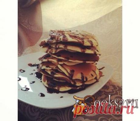 American Pancakes с шоколадным ганашем. фото рецепт приготовления