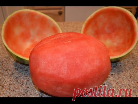 Skin Watermelon Trick - How to Skin a watermelon - YouTube