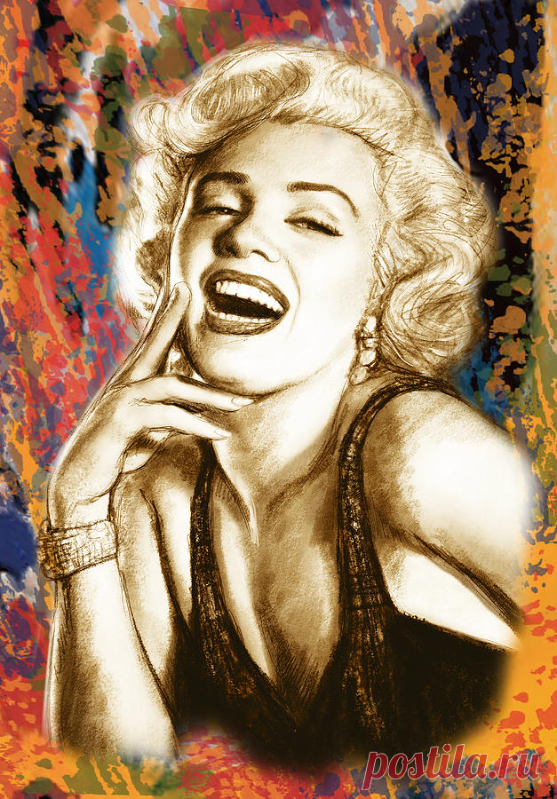 Marilyn Monroe morden art drawing poster by Kim Wang Marilyn Monroe morden art drawing poster Drawing by Kim Wang