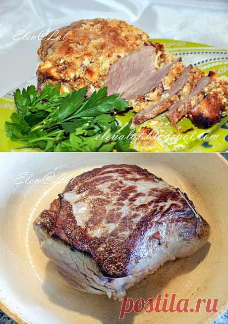 ТЕЛЯТИНА В ХРУСТЯЩЕЙ КОРОЧКЕ + БОНУС - КАРТОФЕЛЬНЫЕ БАШЕНКИ В СЛИВКАХ.