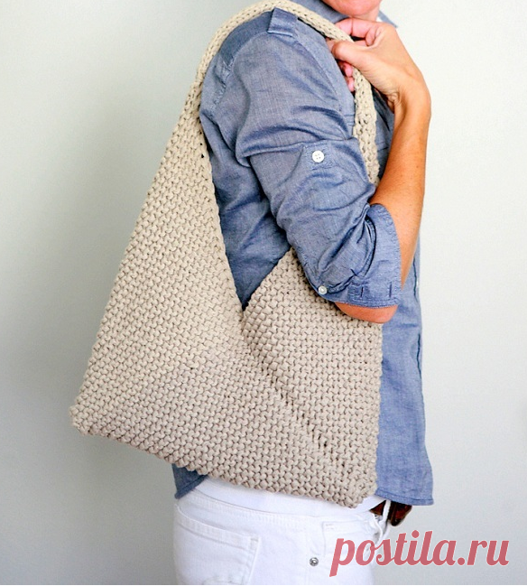 Вяжем сумку спицами: просто и стильно. / knittingideas.ru