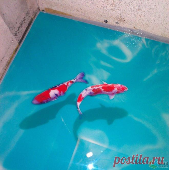 Сопряжение Т-образного порожка с эпоксидным наливным полом