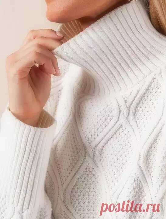 Самый зимний цвет: от кипенно-белого до кремового. 10 моделей спицами | Вязание с Paradosik_Handmade | Дзен