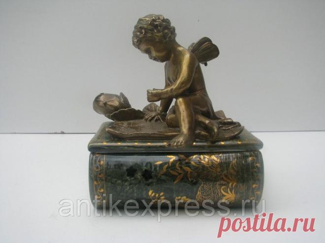 Старинная шкатулка ангелочек