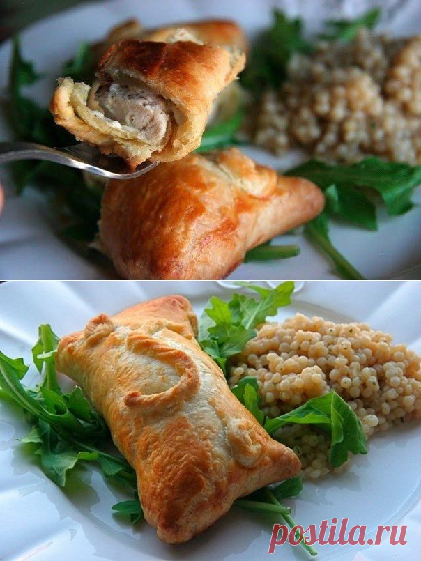 Пирожки с курицей и сливочным сыром