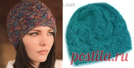 Шапка спицами с узором | knitt.net | Все о вязании