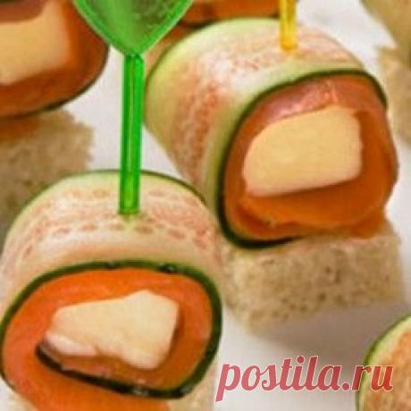 Вкусняшки: Рулетики закусочные из огурцов