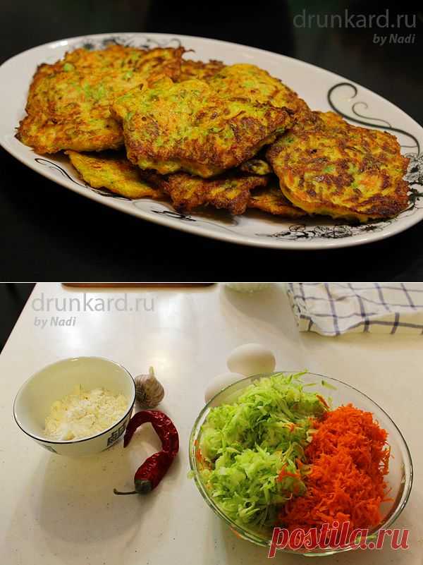 Кабачковые оладьи с морковью | Поварёшки