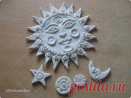 Поделка изделие Лепка Чеканки из солёного теста Краска Тесто соленое фото 3