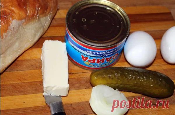 Быстрый паштет из сайры