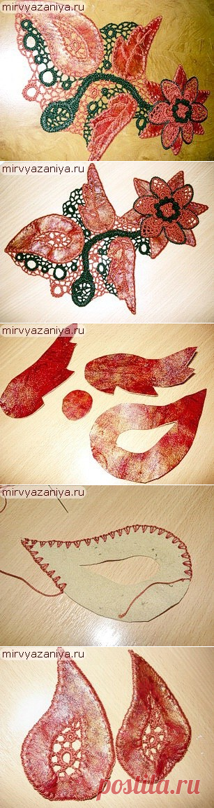 Комбинированная вставка на юбку. Мастер-класс