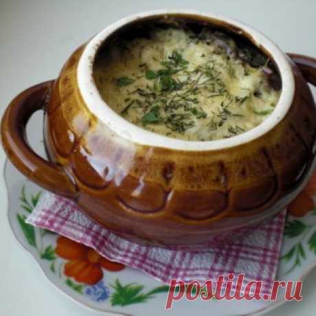 Фрикадельки с картошкой и грибами под сыром