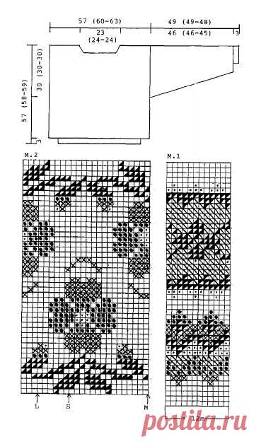 DROPS 28-20 - DROPS jumper with flower pattern in “Karisma”. - Free pattern by DROPS Design