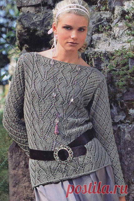 Irina: Lace knitting. Jumper. PATTERNS.