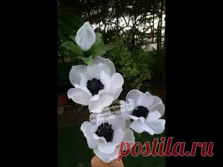 วิธีทำ ดอกแอนนีโมนี (Anemone) 
How to make nylon flower ดอกแอนนีโมนี (Anemone)  by ployandpoom(ผ้าใย