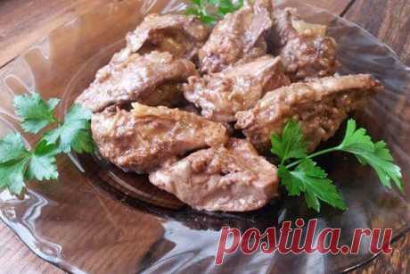 Куриная печень жареная с луком