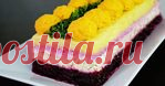 Салат с морковно-чесночными шариками