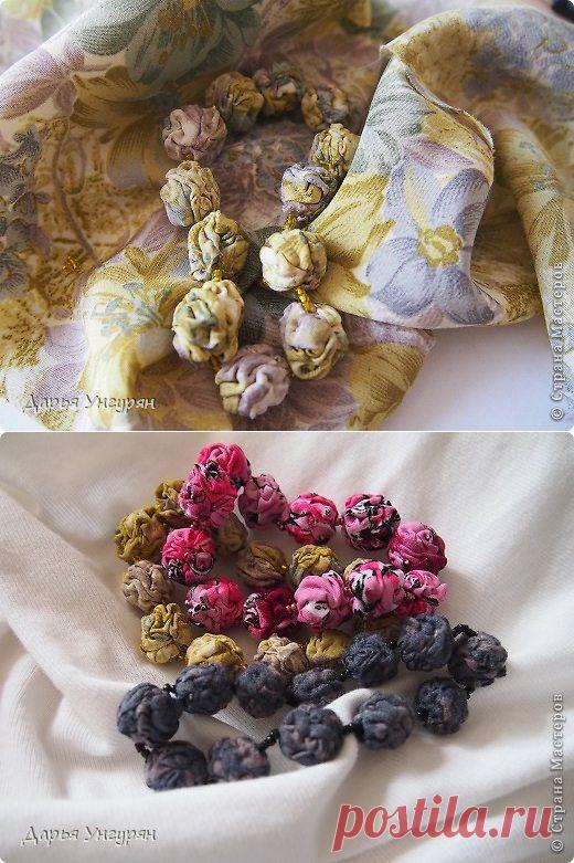 Текстильные бусы и браслеты. Мастер-класс.