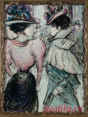 ПАРИЖАНКИ. Художник Анри Сомм (Henri Somm), 1844 - 1907