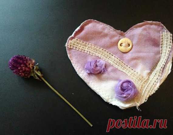 eco little gift handdyed pomegranate pink lilac от kateblossom