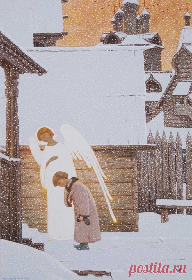 худ. Александр Простев.
"У храма. Святое детство Варфоломея"
2006 г.