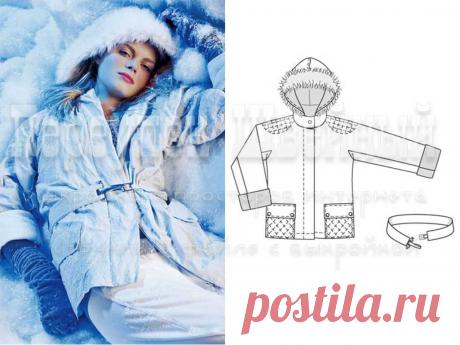 Выкройка женской куртки с цельнокроеным рукавом - Переулок швейный