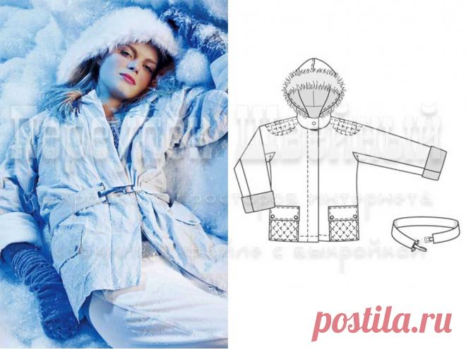 Выкройка женской куртки с цельнокроеным рукавом - Переулок швейный