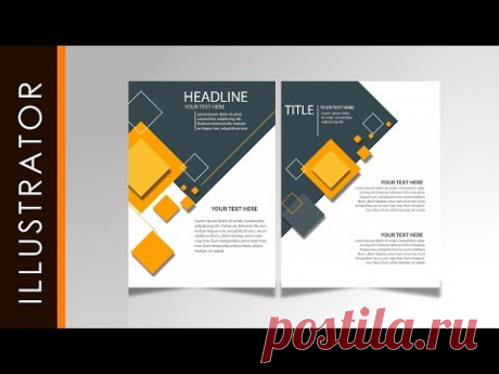 Easy Brochure Design Tutorial Simple Yellow Using Adobe Illustrator