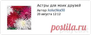 Плэйкаст «Астры для моих друзей»