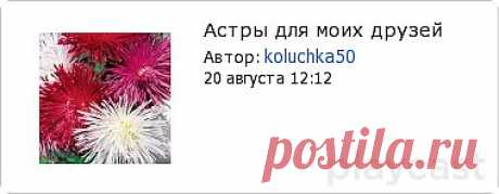 Плэйкаст «Астры для моих друзей»