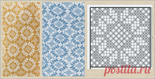 30 схем жаккардовых паттернов для вязания спицами сплошного жаккардового полотна | МНЕ ИНТЕРЕСНО | Яндекс Дзен