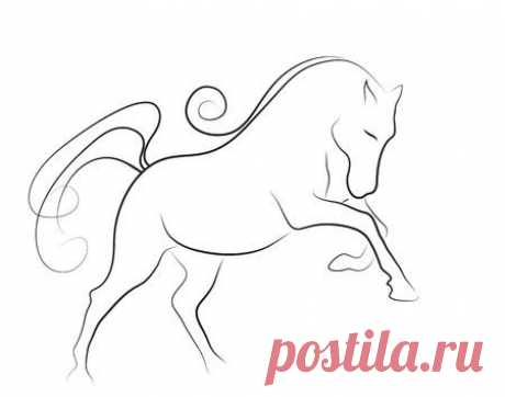 Elegant horse done in a minimal style 123RF - Миллионы стоковых фото, векторов, видео и музыки для Ваших проектов.