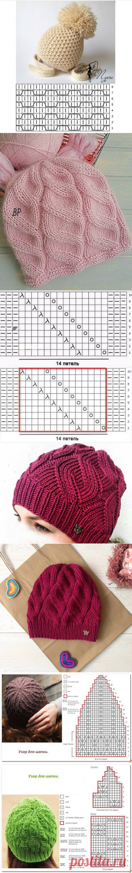 Нарядные узоры для шапочек — DIYIdeas