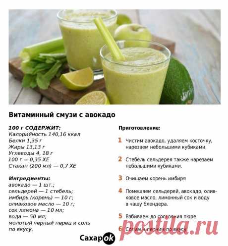 Витаминный смузи с авокадо
