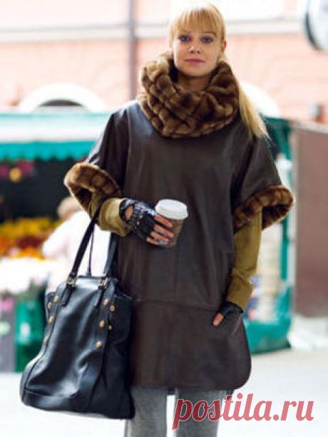 Казакин из натуральной кожи - выкройка № 132 из журнала 10/2012 Burda – выкройки жилетов на Burdastyle.ru