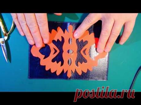 Обложка на паспорт. Точечная роспись. Шаблон из бумаги. Видео. | Страна Мастеров
