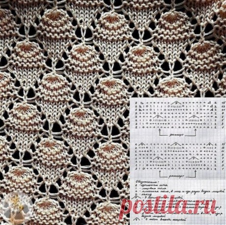 АЖУРНЫЙ УЗОР СПИЦАМИ.