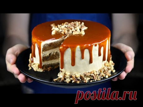 САМЫЙ ВКУСНЫЙ ТОРТ! РЕЦЕПТ МОРКОВНОГО ТОРТА С КАРАМЕЛЬЮ How to make carrot cake with caramel