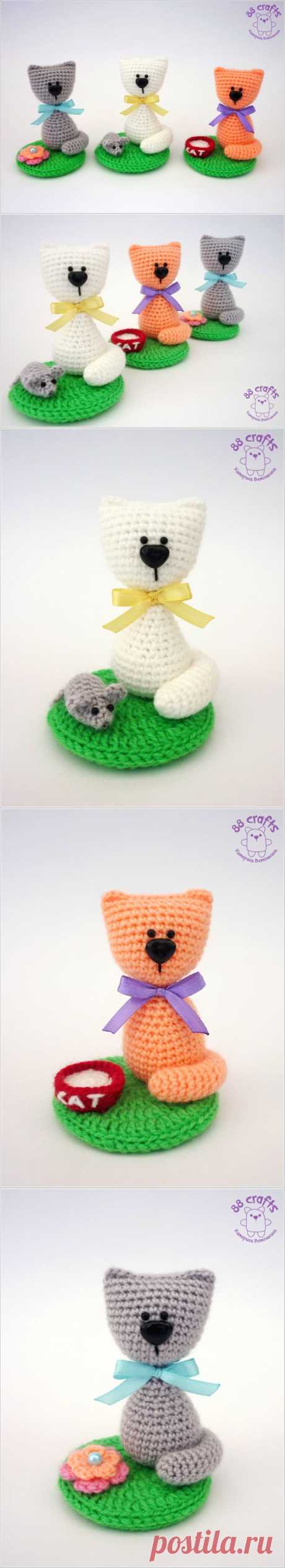88 Crafts: Котёнок на полянке (+описание)