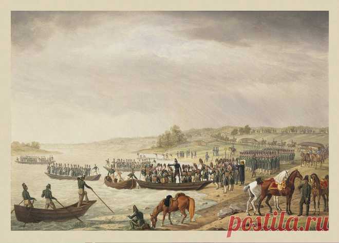 Адам, Альбрехт - Переход итальянского корпуса Евгения Богарне через Неман 30 июня 1812 г.