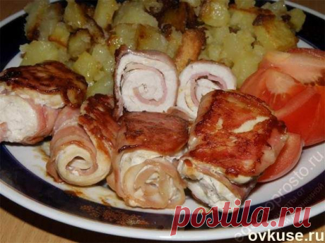 Рулетики из куриной грудки - только 2 компонента и 10 минут у плиты - Простые рецепты Овкусе.ру