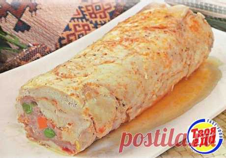 Вкусный куриный рулет